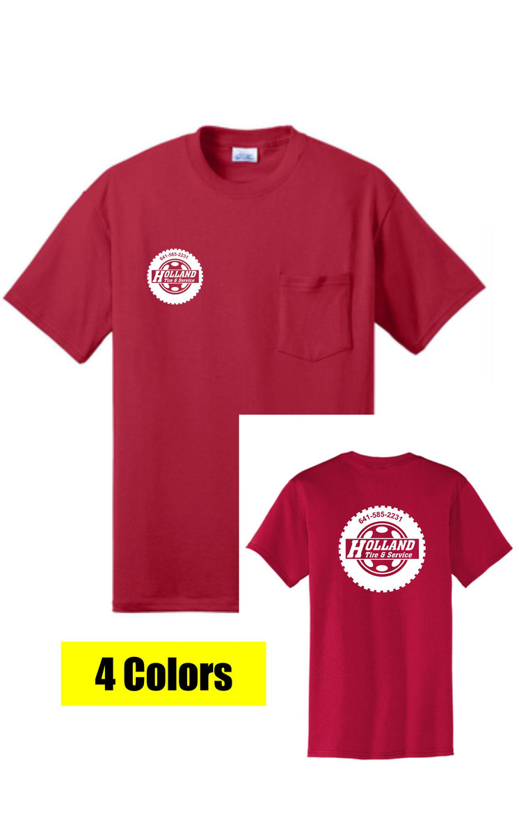 Holland T&S Short Sleeve Pocket Tee threads algona