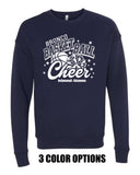 BK Basketball Cheer '25 - BELLA + CANVAS Unisex Sponge Fleece Drop Shoulder Crewneck Sweatshirt