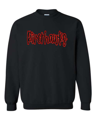 Riverhawks Puff+Glitter Crew Sweatshirt
