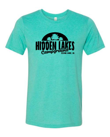 Hidden Lakes Campground - Sunset - Short Sleeve Adult Tee