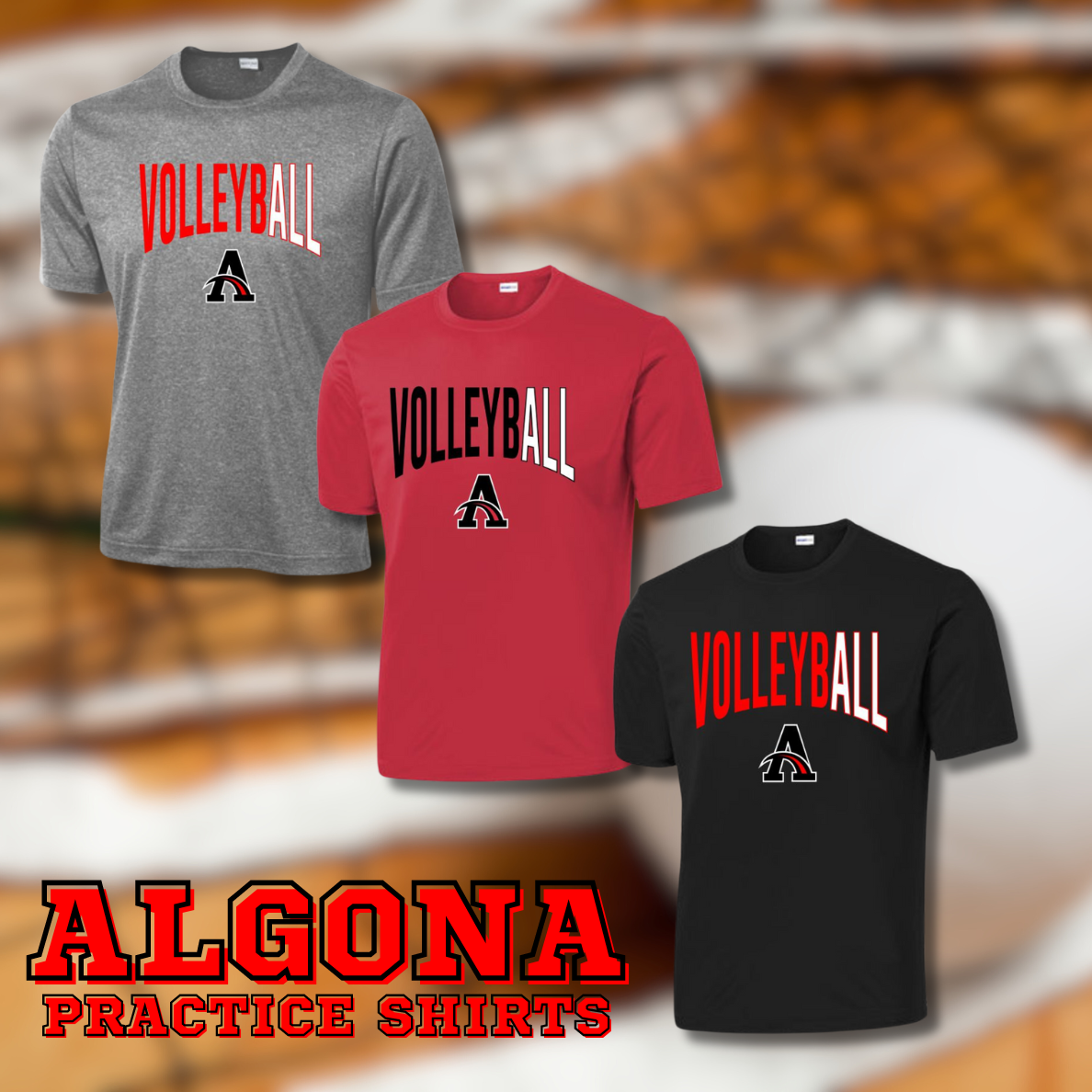 Algona Volleyball Practice Shirts threads algona