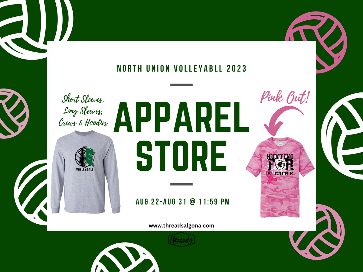 North Union Volleyball 2023 threads algona