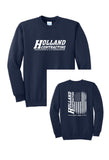 Holland Contracting - Tall Crewneck Sweatshirt | Flag Design