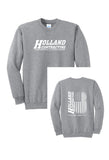 Holland Contracting - Tall Crewneck Sweatshirt | Flag Design