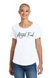CFF - Allmade® Women’s Relaxed Tri-Blend Scoop Neck Tee | Mom Power, Angel Fuel