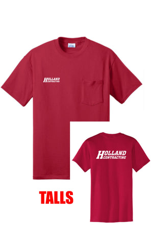 Holland Contracting- Tall Short Sleeve Pocket Tee