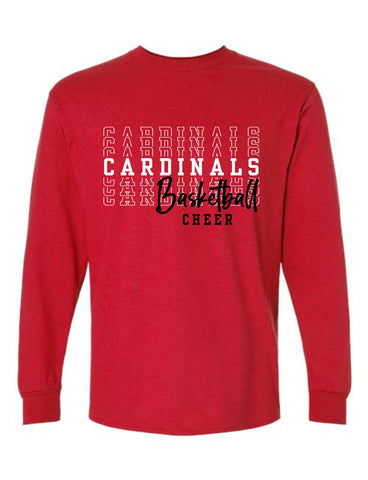 GHV Basketball  Cheer '25 -  Long Sleeve Tee - Youth, Adult, Talls