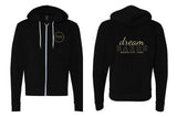 Dream Barre - BELLA + CANVAS - Unisex Sponge Fleece Full-Zip Hoodie (Glitter Print)