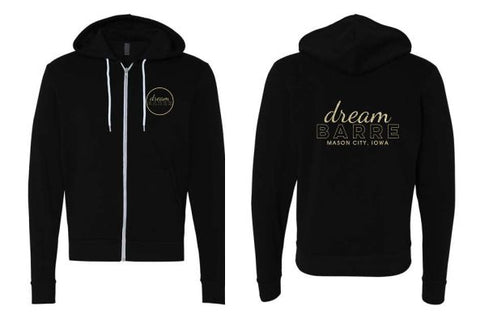 Dream Barre - BELLA + CANVAS - Unisex Sponge Fleece Full-Zip Hoodie (Glitter Print)