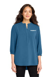 FSB - Port Authority® Ladies 3/4-Sleeve Textured Crepe Tunic