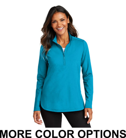 WIB Port Authority® Women's C-FREE® Double Knit 1/4-Zip