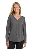 WIB- Port Authority ® Ladies Long Sleeve Button-Front Blouse