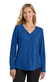 WIB- Port Authority ® Ladies Long Sleeve Button-Front Blouse