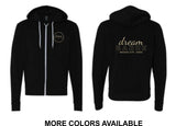 Dream Barre - BELLA + CANVAS - Unisex Sponge Fleece Full-Zip Hoodie (Glitter Print)