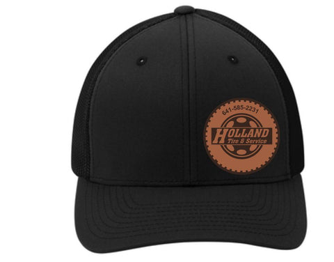 Holland T&S - Port Authority® Flexfit® Mesh Back Cap | Leatherette Patch