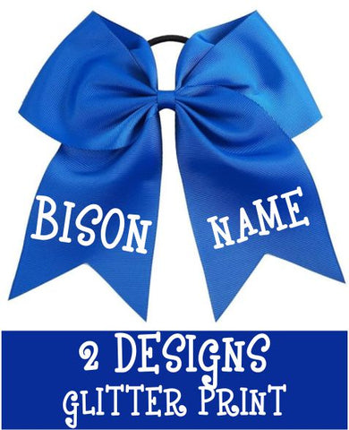 LBD (NI) '25 - Blue Cheer Bow | Glitter Print