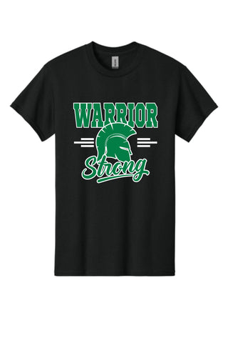 NU Holiday Benefit '25 - Black "Warrior Strong"  Short Sleeve Tee - Youth & Adult