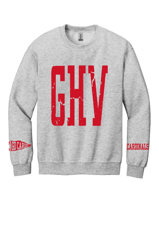 GHV Holidau '25 - Unisex Heavy Blend™ Crewneck Sweatshirt | Large GHV + SLEEVES