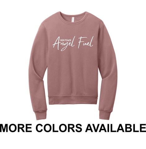 CFF - BELLA+CANVAS® Unisex Sponge Fleece Classic Crewneck Sweatshirt |  Mom Power Angel Fuel