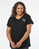 Ex Op Staff - Ladies' Curvy V-Neck Fine Jersey Tee