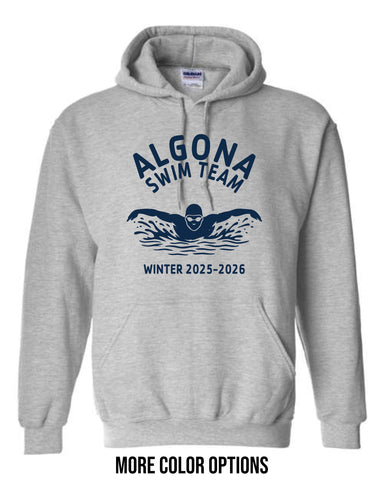 Algona Swim Team | Winter 2025 -  Gildan Hooded Sweatshirt (Youth/Adult)