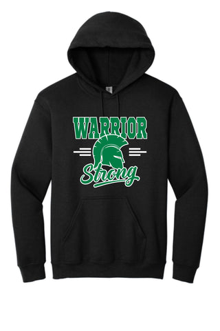 NU Holiday Benefit '25 - Black "Warrior Strong"  Hooded Sweatshirt - Youth & Adult