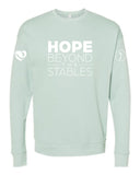 S4J/HBTS -  BELLA + CANVAS Unisex Sponge Fleece Drop Shoulder Crewneck Sweatshirt | Hope Beyond The Stables