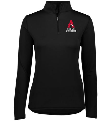 AHS  Girls Wrestling '25 - Ladies Attain Wicking 1/4 Zip Pullover