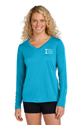 ISB - Sport-Tek® Women's Long Sleeve PosiCharge® Competitor™ V-Neck Tee