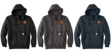 ADS - Carhartt ® Rain Defender ® Paxton Heavyweight Hooded Zip Mock Sweatshirt (Talls Available) | Leatherette Patch