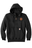 ADS - Carhartt ® Rain Defender ® Paxton Heavyweight Hooded Zip Mock Sweatshirt (Talls Available) | Leatherette Patch