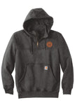 ADS - Carhartt ® Rain Defender ® Paxton Heavyweight Hooded Zip Mock Sweatshirt (Talls Available) | Leatherette Patch