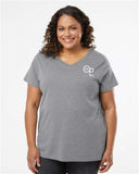 Ex Op Staff - Ladies' Curvy V-Neck Fine Jersey Tee