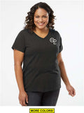 Ex Op Staff - Ladies' Curvy V-Neck Fine Jersey Tee