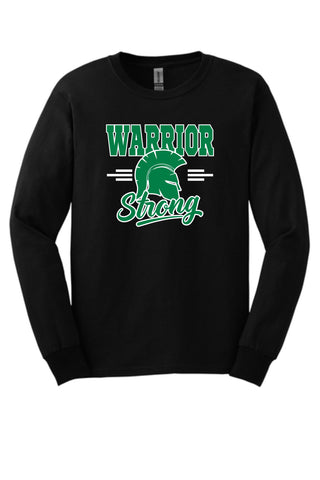 NU Holiday Benefit '25 - Black "Warrior Strong"  Long Sleeve Tee - Youth & Adult
