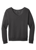 ADS -  Port & Co™ Women's Beach Wash® Garment-Dyed V-Neck Sweatshirt