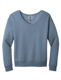 ADS -  Port & Co™ Women's Beach Wash® Garment-Dyed V-Neck Sweatshirt
