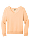 Holland Contracting -  Port & Co™ Women's Beach Wash® Garment-Dyed V-Neck Sweatshirt
