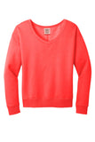 ADS -  Port & Co™ Women's Beach Wash® Garment-Dyed V-Neck Sweatshirt