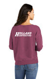 Holland Contracting -  Port & Co™ Women's Beach Wash® Garment-Dyed V-Neck Sweatshirt