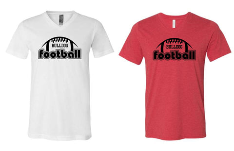 Algona Football '25 - BELLA + CANVAS Unisex Heather CVC V-Neck Tee | Football Design