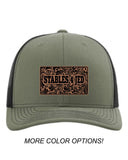S4J -  Snapback Trucker Cap with Leather Patch  | Rustic Name Tag