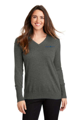 FTSB Port Authority® Ladies V-Neck Sweater