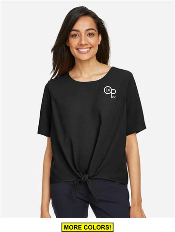 EX Op Staff - Devon & Jones Women's Perfect Fit™ Tie Front Blouse