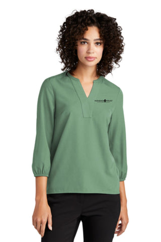 FTSB - MERCER+METTLE™ Women's Stretch Crepe 3/4-Sleeve Blouse