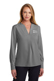 ISB - Brooks Brothers® Women’s Open-Neck Satin Blouse