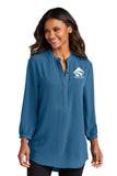 FTSB - Port Authority® Ladies 3/4-Sleeve Textured Crepe Tunic