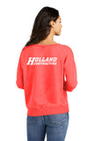 Holland Contracting -  Port & Co™ Women's Beach Wash® Garment-Dyed V-Neck Sweatshirt