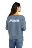 Holland Contracting -  Port & Co™ Women's Beach Wash® Garment-Dyed V-Neck Sweatshirt