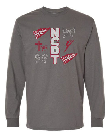 NCDT '25- Gildan Unisex  Long Sleeve T-Shirt |  Bow/Flag Design